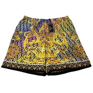 15-1 FENDACE NWT $1,075 100% Silk Baroque Shorts 2022SS Collection IT58/US4XL